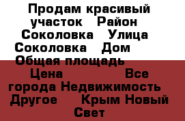 Продам красивый участок › Район ­ Соколовка › Улица ­ Соколовка › Дом ­ 18 › Общая площадь ­ 100 › Цена ­ 300 000 - Все города Недвижимость » Другое   . Крым,Новый Свет